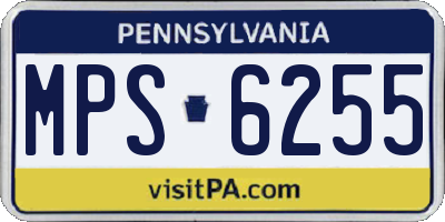 PA license plate MPS6255