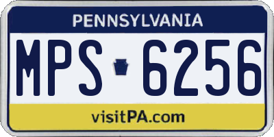 PA license plate MPS6256