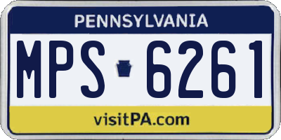 PA license plate MPS6261