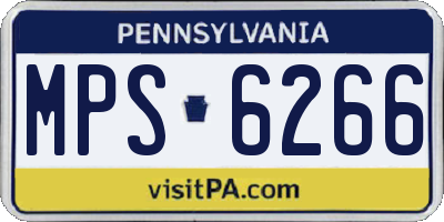 PA license plate MPS6266