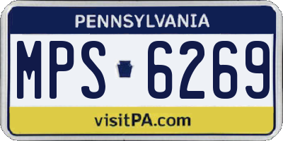 PA license plate MPS6269