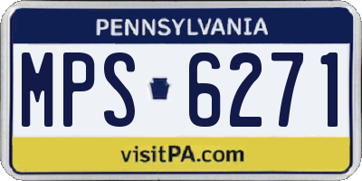 PA license plate MPS6271
