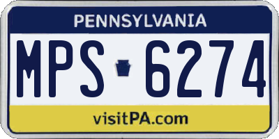 PA license plate MPS6274