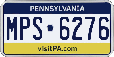 PA license plate MPS6276