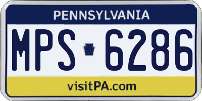 PA license plate MPS6286