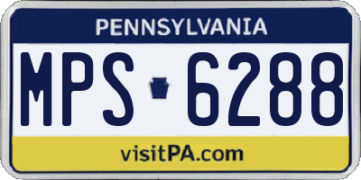 PA license plate MPS6288