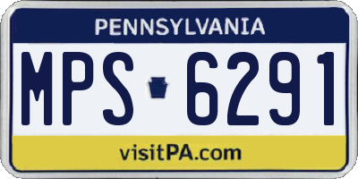 PA license plate MPS6291