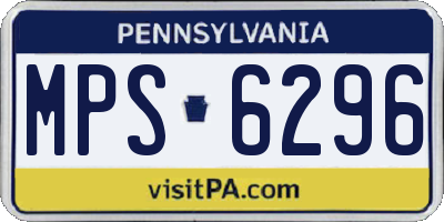 PA license plate MPS6296
