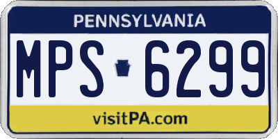 PA license plate MPS6299