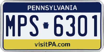 PA license plate MPS6301