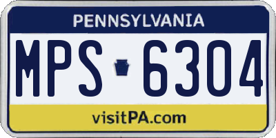 PA license plate MPS6304