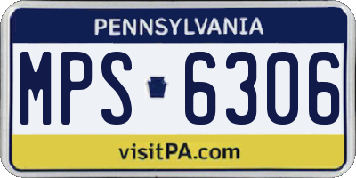 PA license plate MPS6306