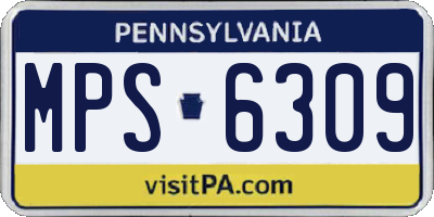 PA license plate MPS6309