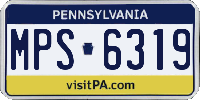 PA license plate MPS6319