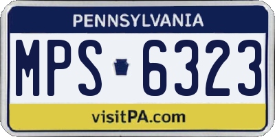 PA license plate MPS6323
