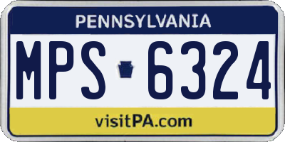 PA license plate MPS6324