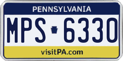 PA license plate MPS6330
