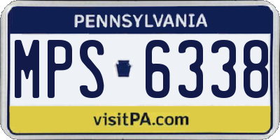 PA license plate MPS6338