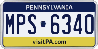 PA license plate MPS6340