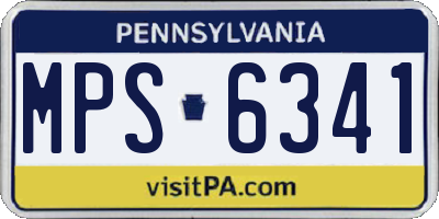 PA license plate MPS6341