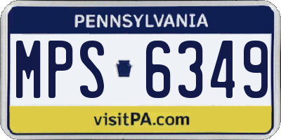 PA license plate MPS6349
