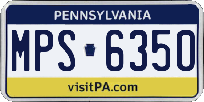 PA license plate MPS6350