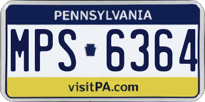 PA license plate MPS6364