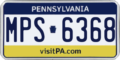 PA license plate MPS6368