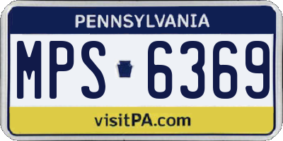 PA license plate MPS6369