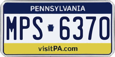 PA license plate MPS6370
