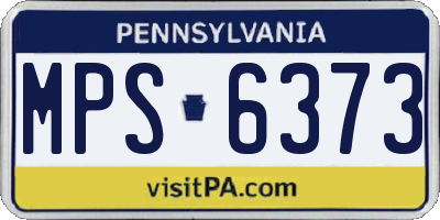 PA license plate MPS6373