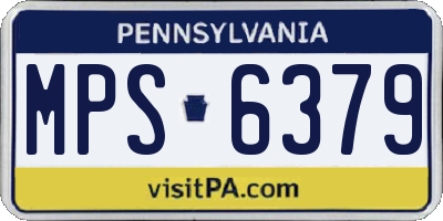 PA license plate MPS6379