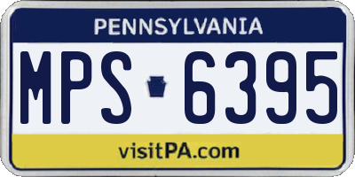 PA license plate MPS6395