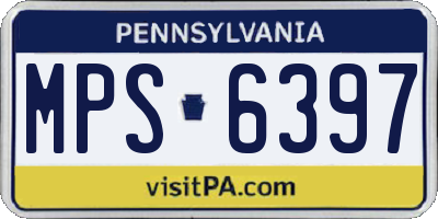 PA license plate MPS6397