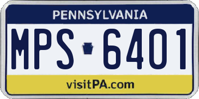 PA license plate MPS6401