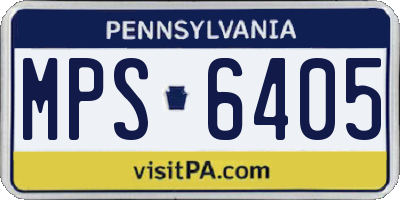 PA license plate MPS6405