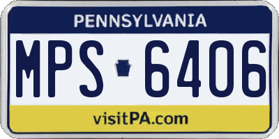 PA license plate MPS6406
