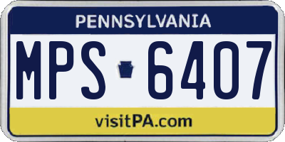 PA license plate MPS6407