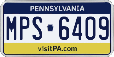 PA license plate MPS6409