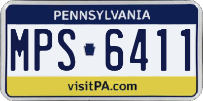 PA license plate MPS6411
