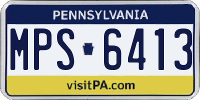 PA license plate MPS6413
