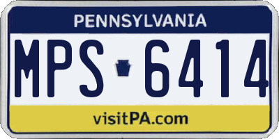 PA license plate MPS6414