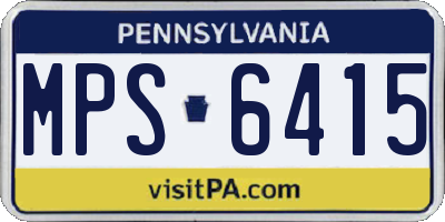 PA license plate MPS6415