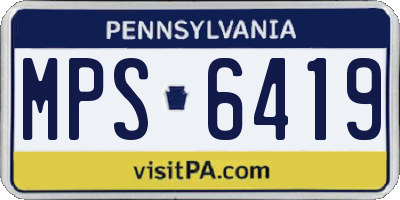 PA license plate MPS6419