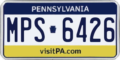 PA license plate MPS6426
