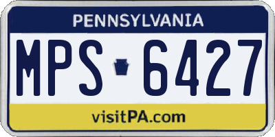 PA license plate MPS6427