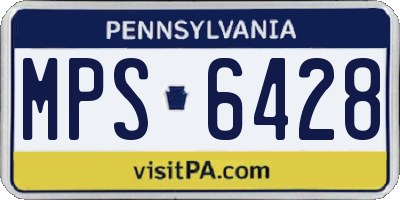 PA license plate MPS6428
