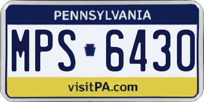 PA license plate MPS6430