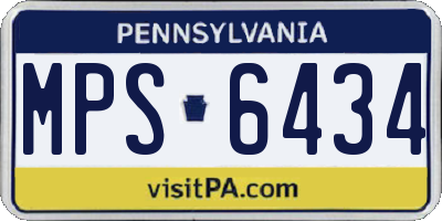 PA license plate MPS6434