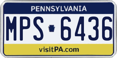 PA license plate MPS6436
